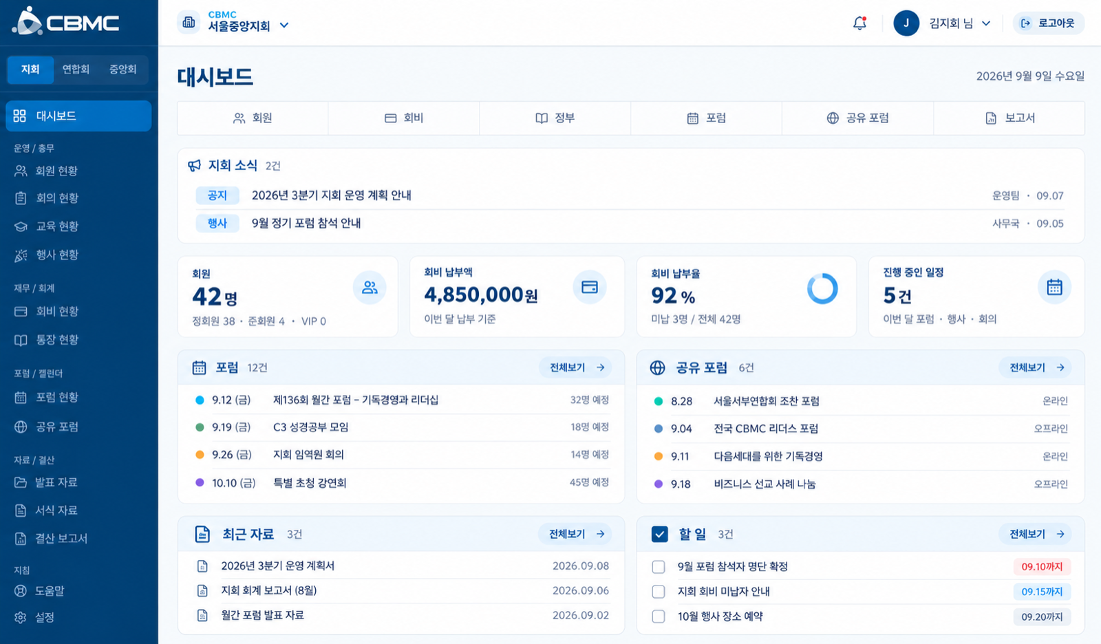 CBMC 대시보드